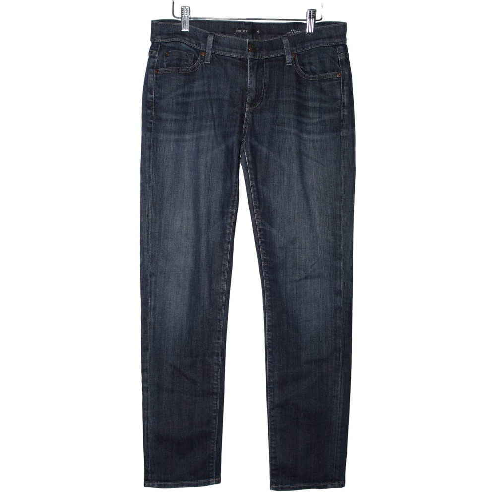 Women's Fidelity Axl Epic Dark Blue Denim Dark Wash Casual Skinny Jeans Size 26